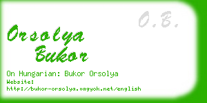 orsolya bukor business card